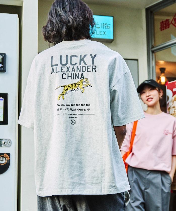 LUCKY ALEXANDER CHINA 大號剪裁 背面印花 圓領T恤