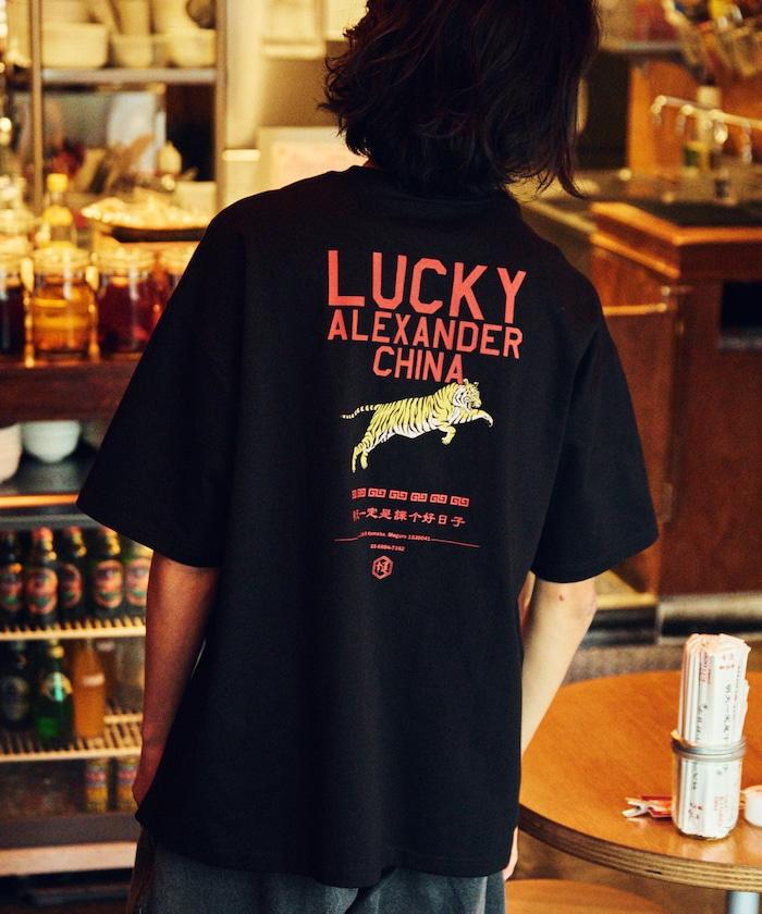 LUCKY ALEXANDER CHINA 大號剪裁 背面印花 圓領T恤