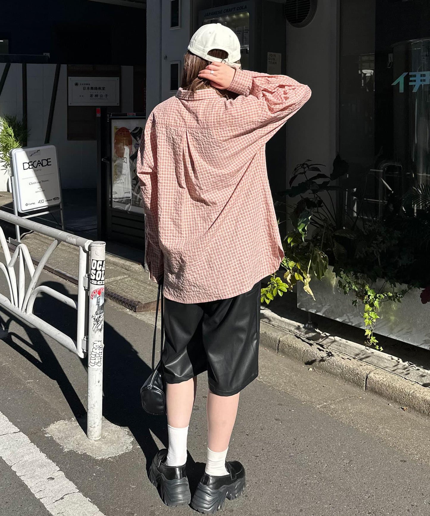 大口袋格子襯衫