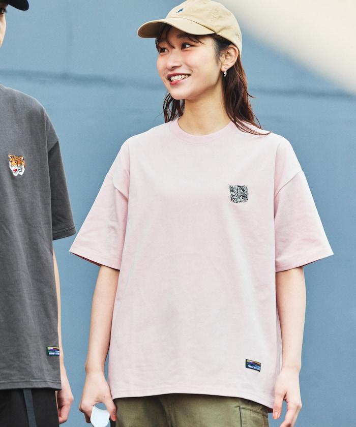 輕鬆合身 一點動物刺繡 圓領T恤