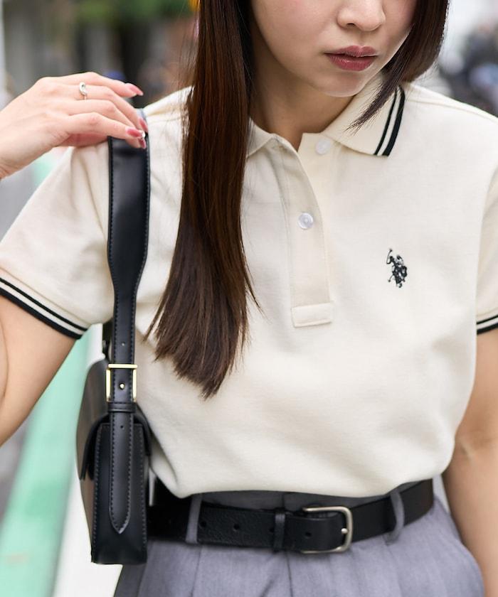聯名 線條設計一點刺繡Polo衫