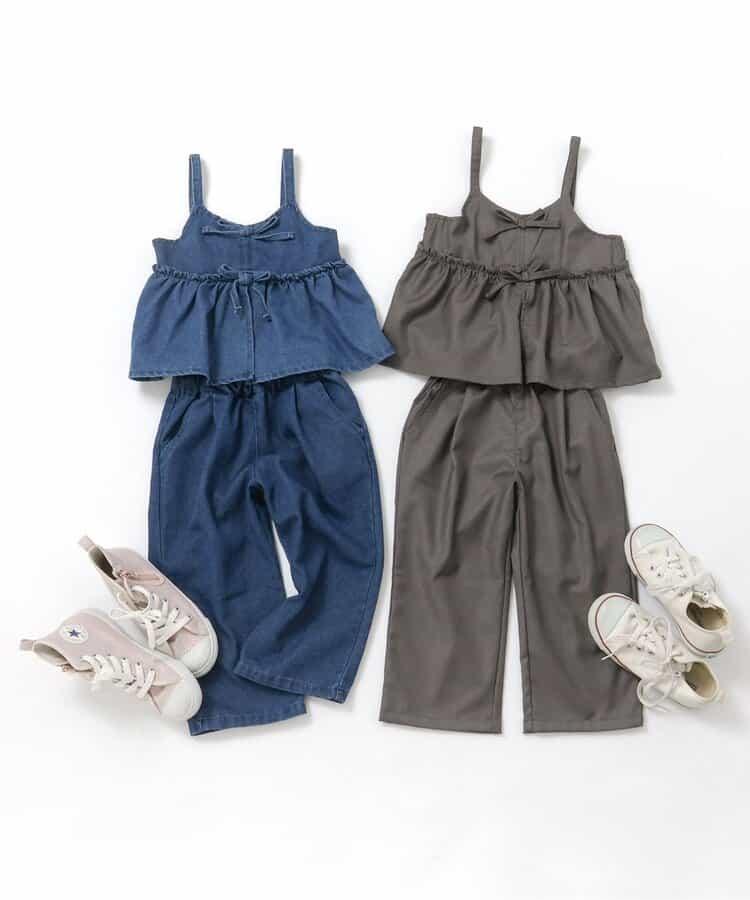 蝴蝶結胸衣&褶邊細節褲子2件套裝