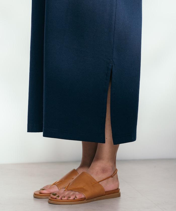 設計 帶口袋 法式短袖連衣裙