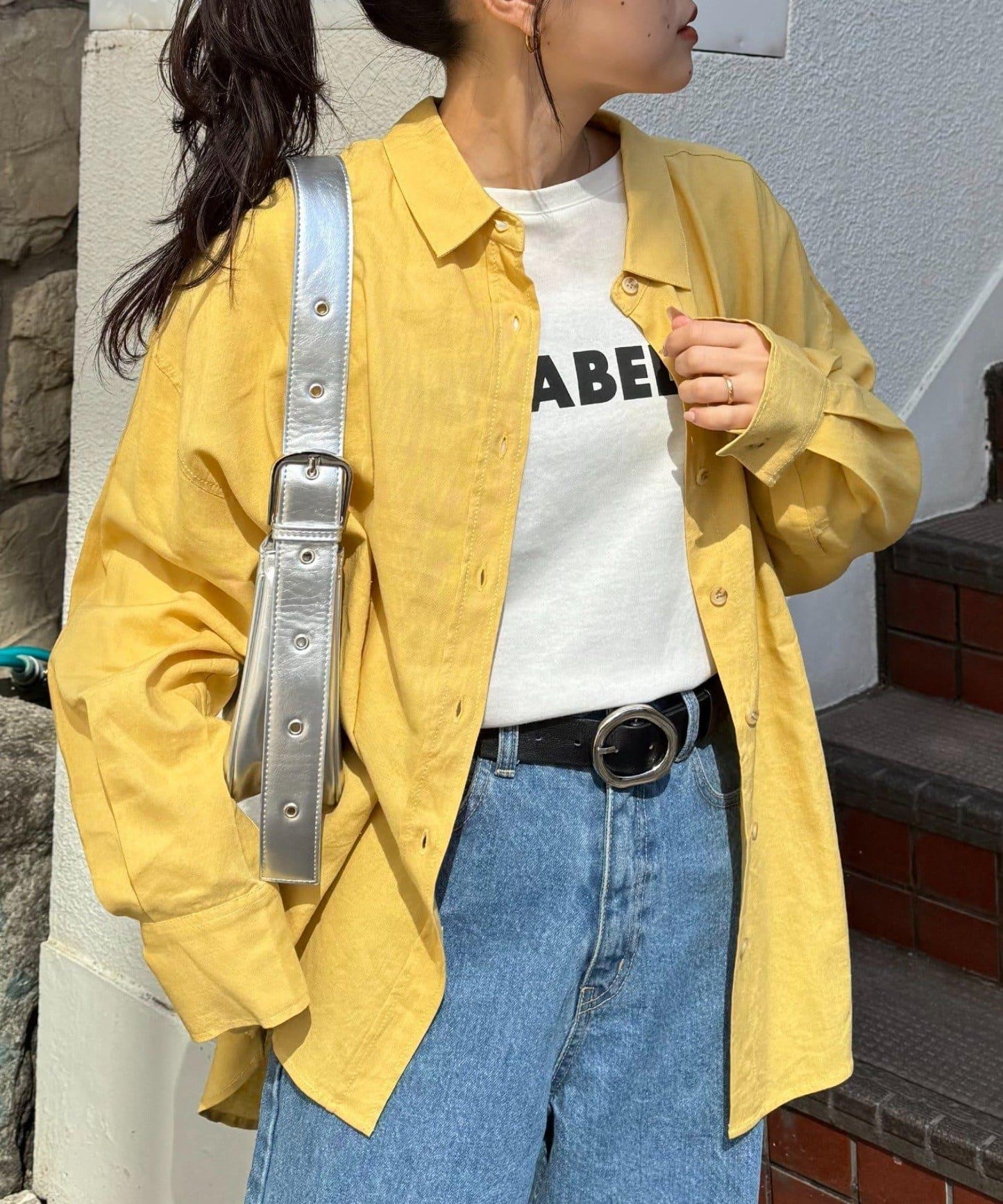 【限定】亞麻混紡常規襯衫