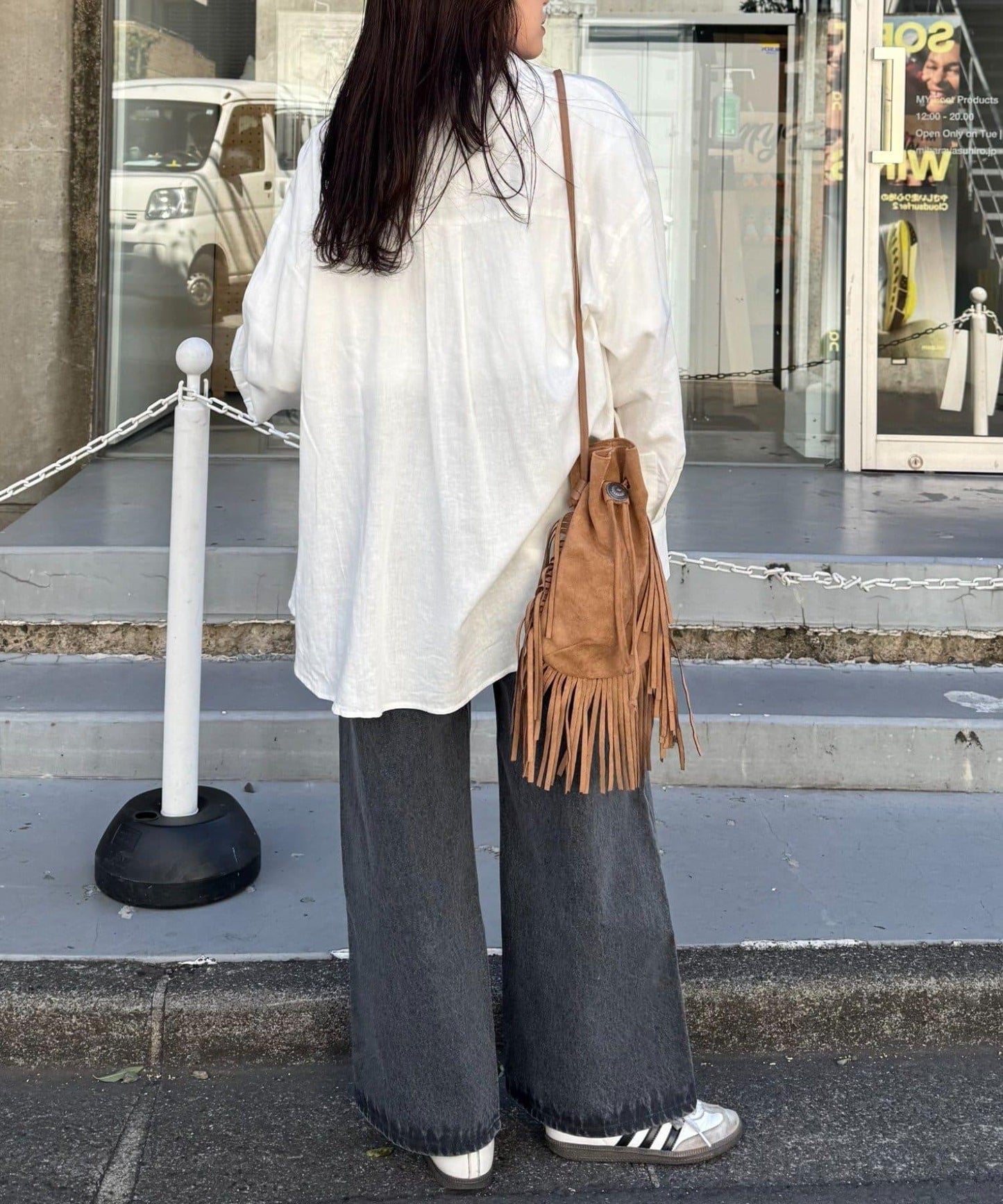 【限定】亞麻混紡常規襯衫