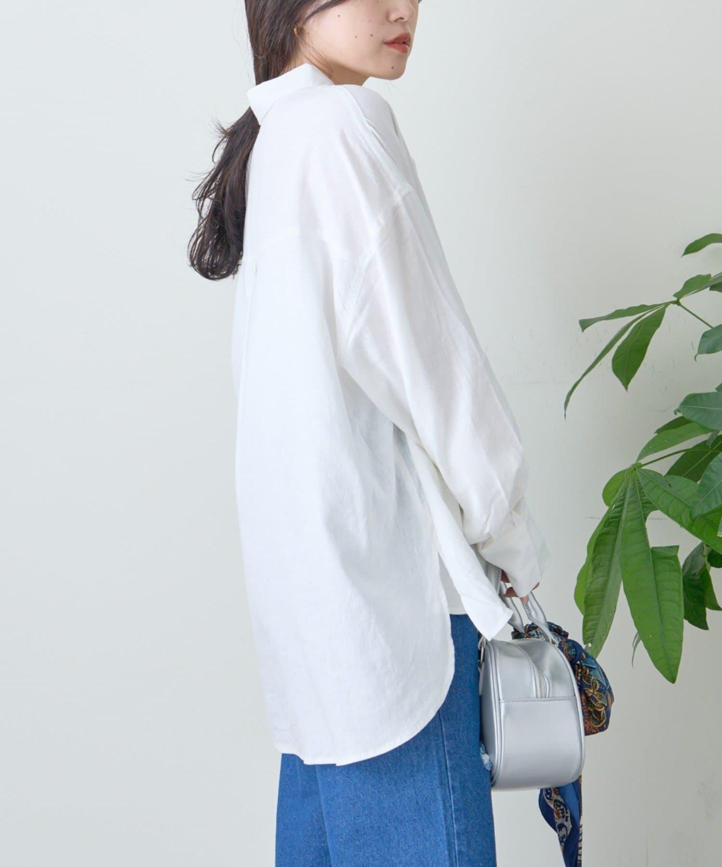 【限定】亞麻混紡常規襯衫