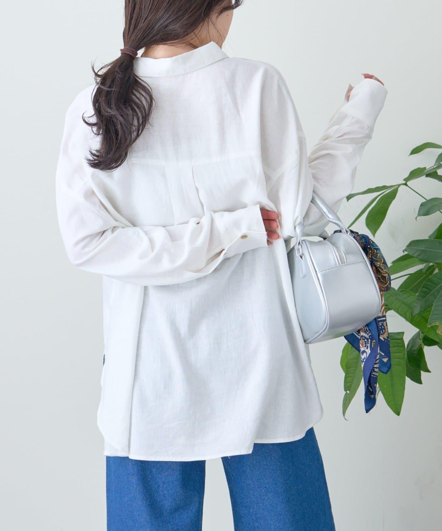 【限定】亞麻混紡常規襯衫