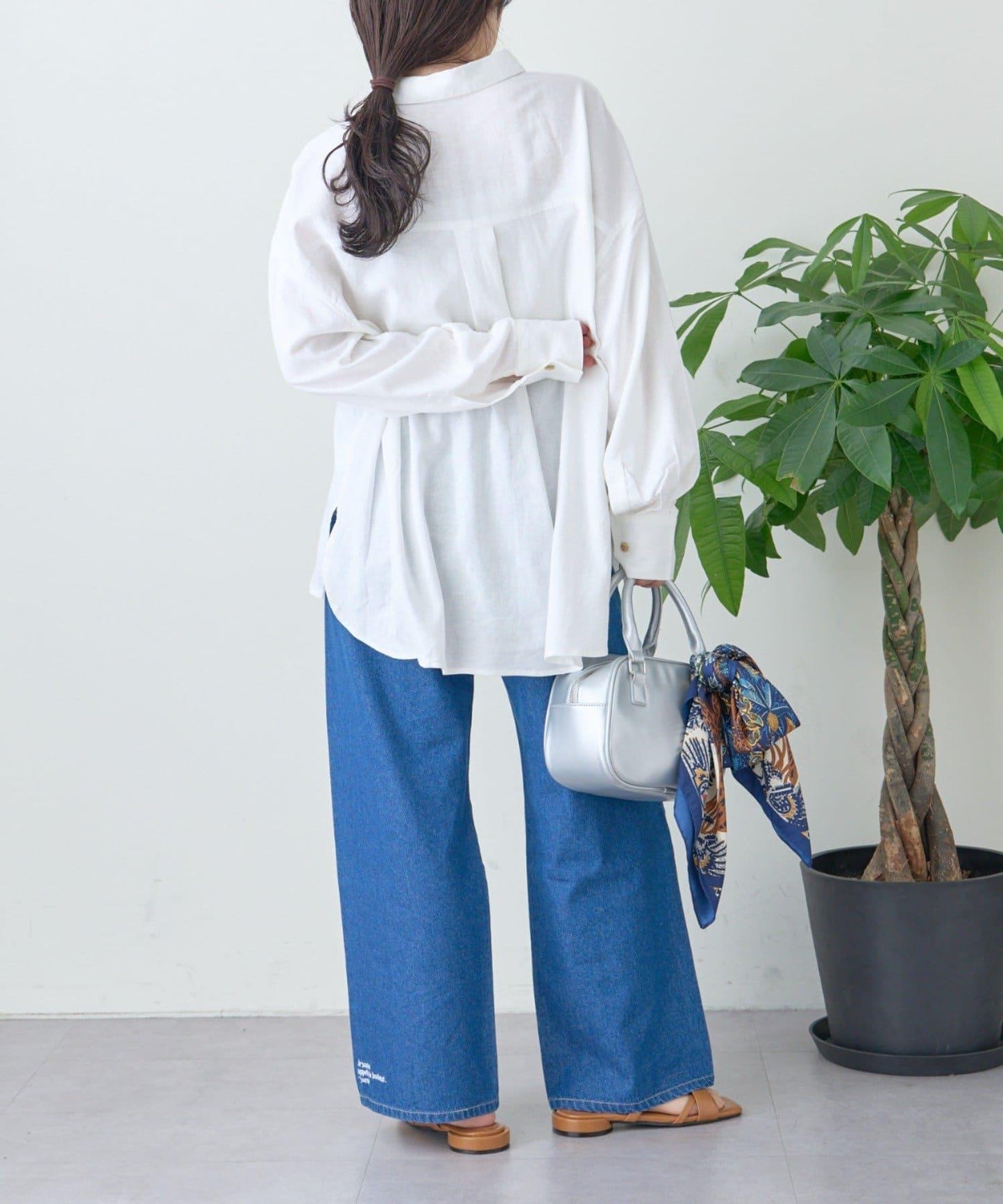 【限定】亞麻混紡常規襯衫