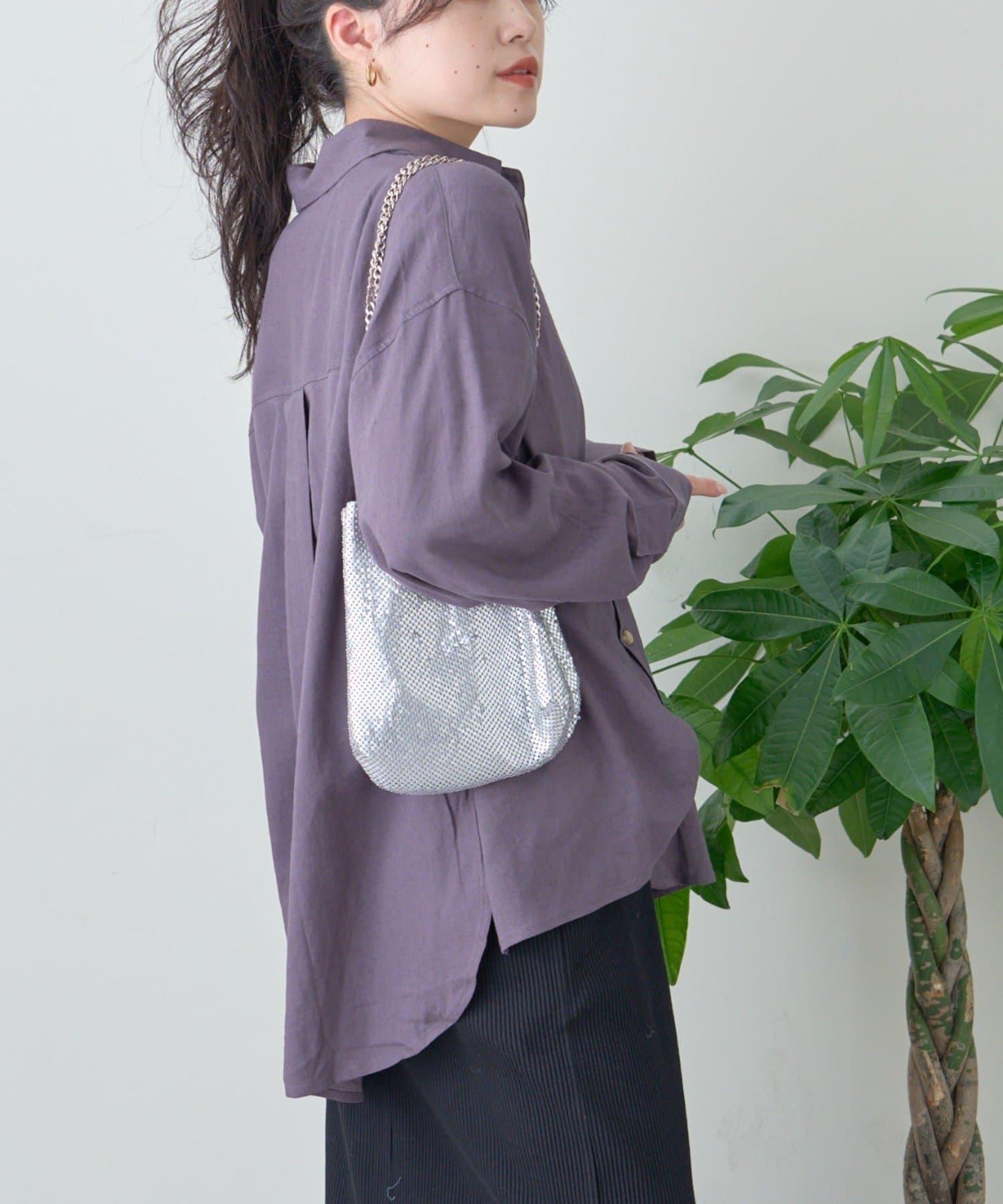 【限定】亞麻混紡常規襯衫