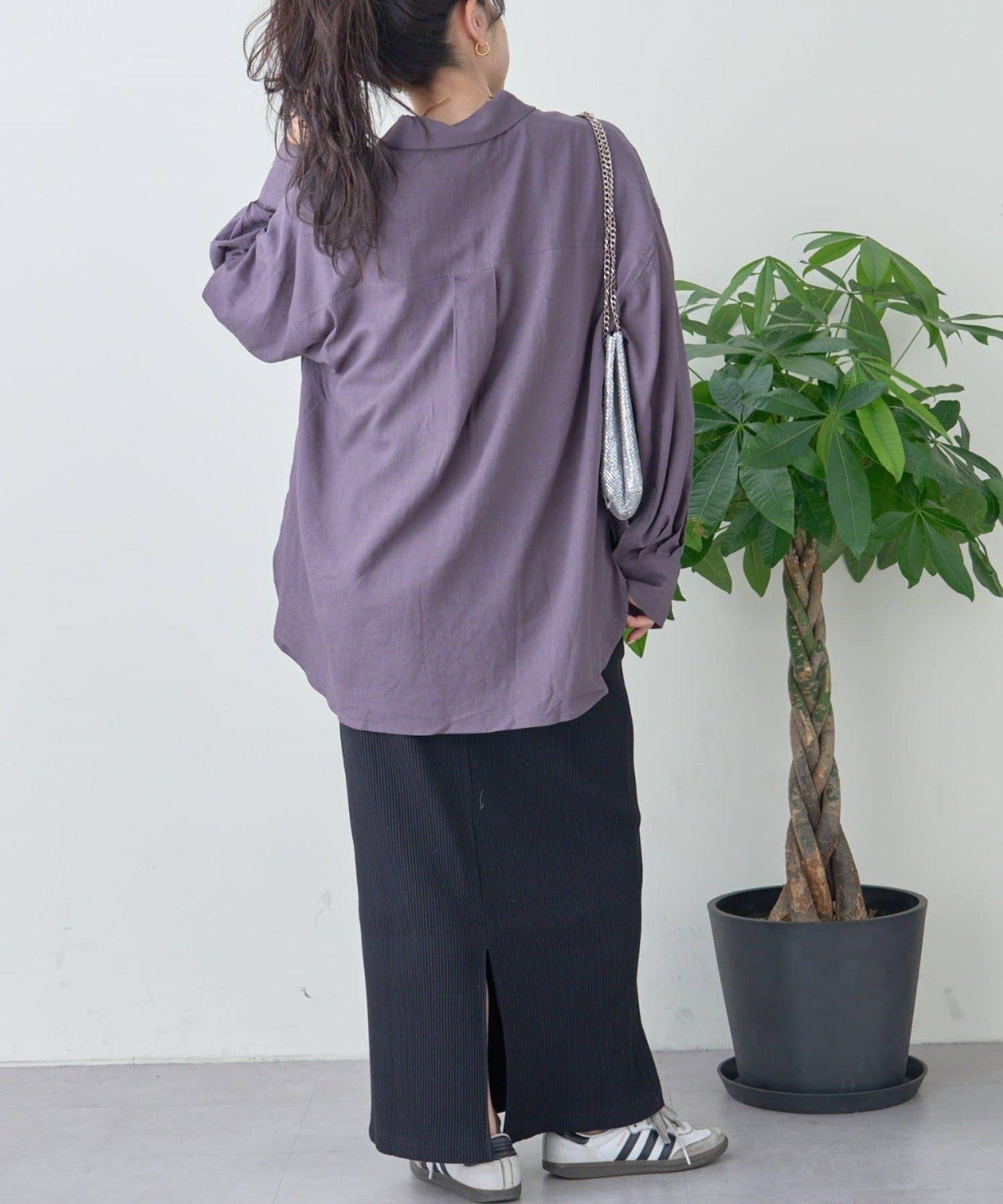 【限定】亞麻混紡常規襯衫