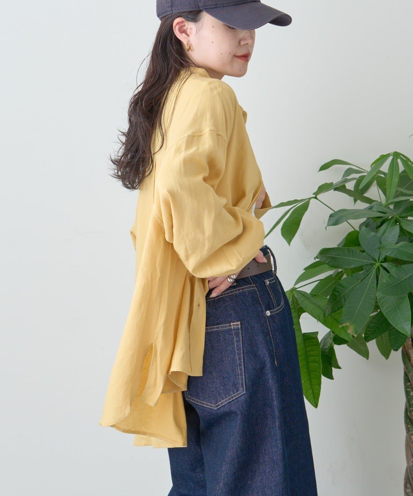 【限定】亞麻混紡常規襯衫