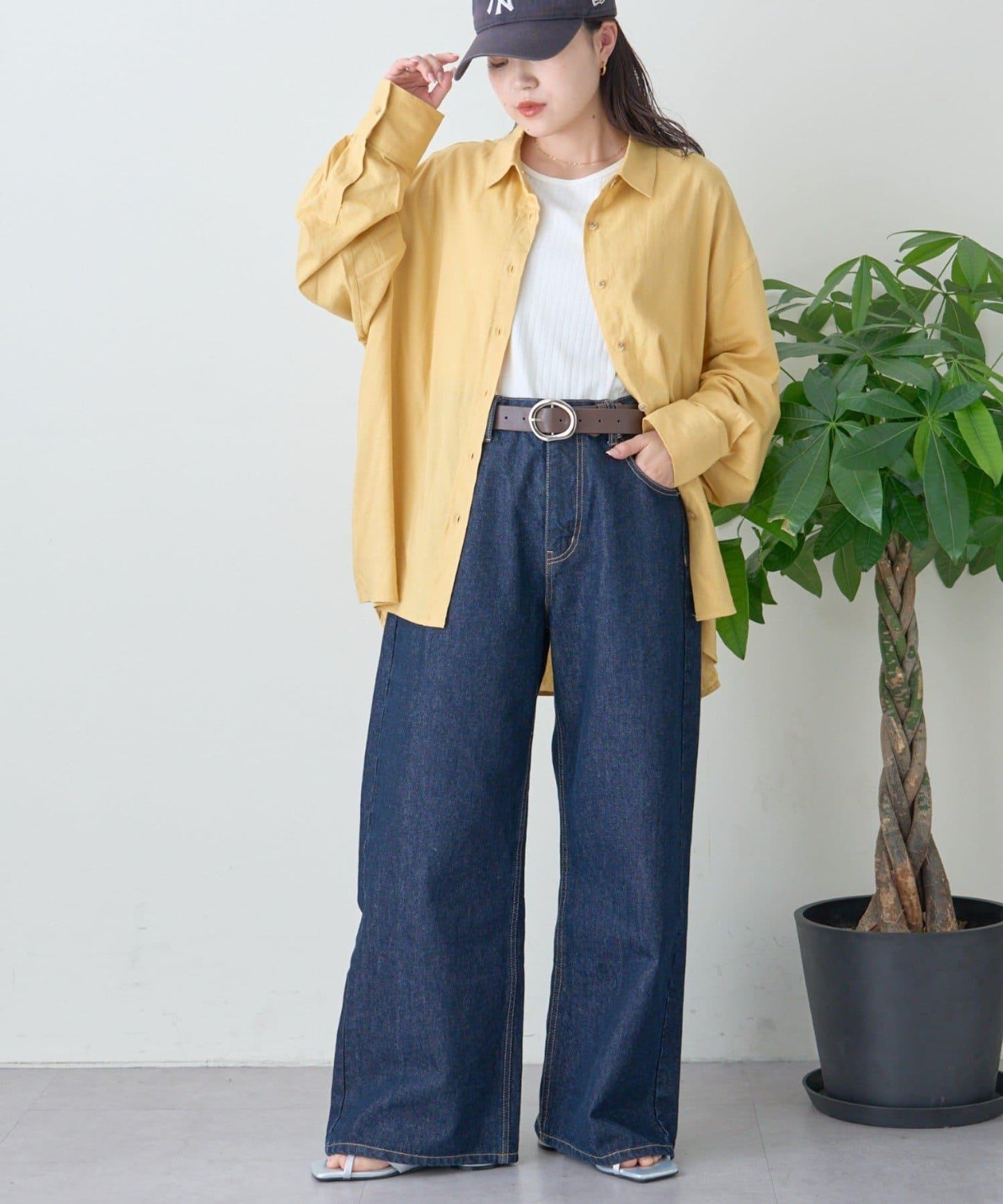 【限定】亞麻混紡常規襯衫