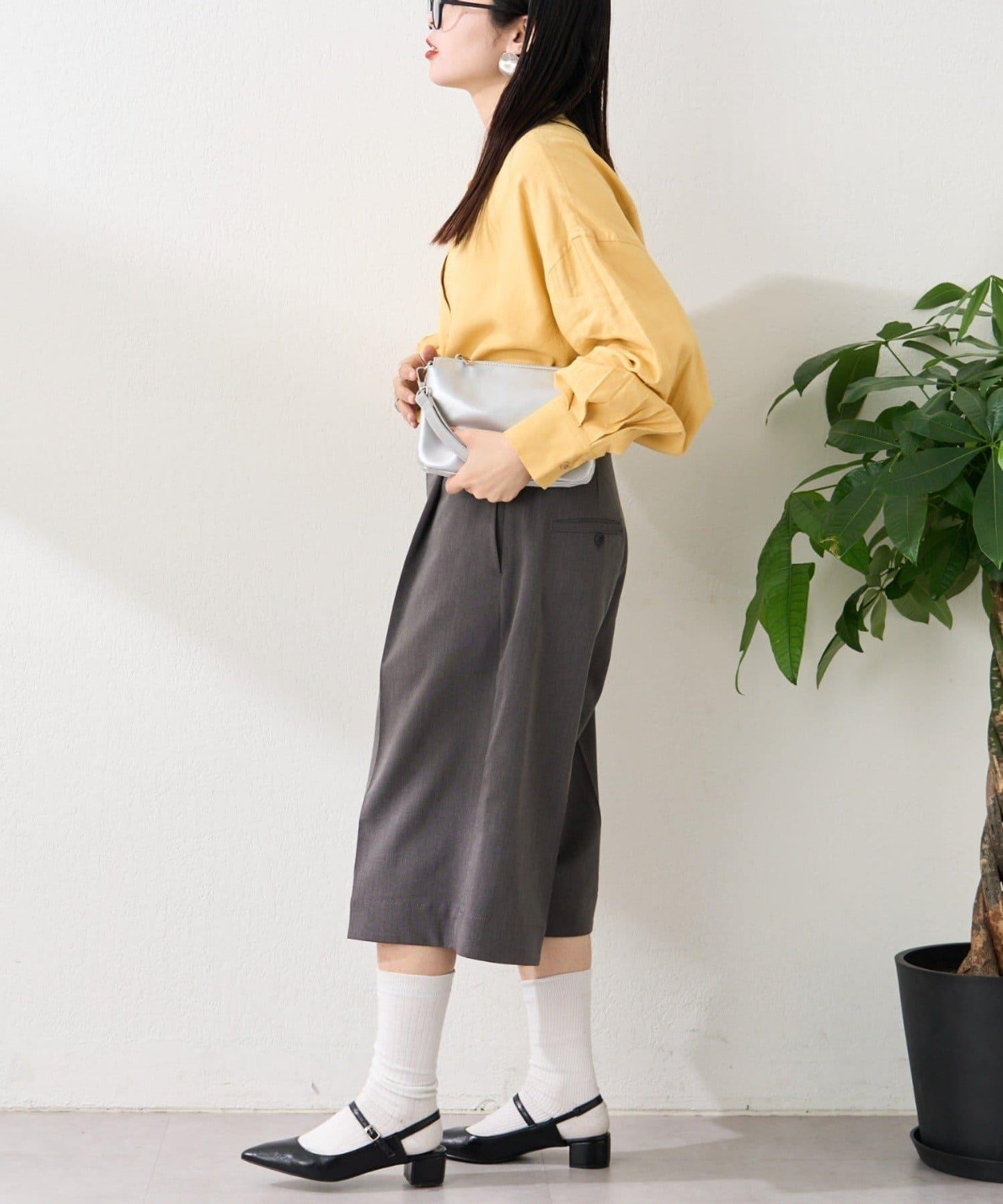 亞麻粘膠領帶領襯衫