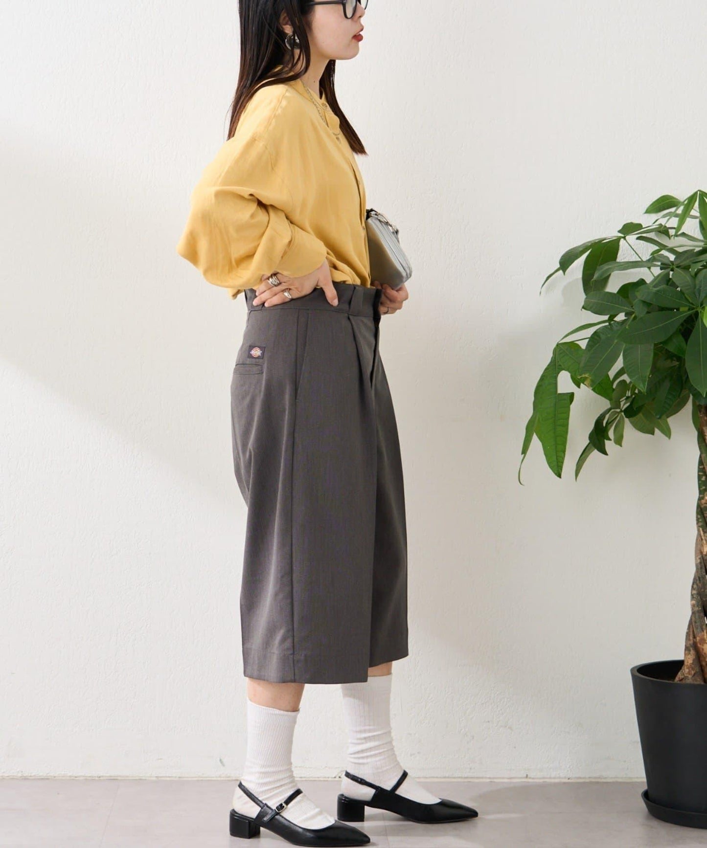 亞麻粘膠領帶領襯衫