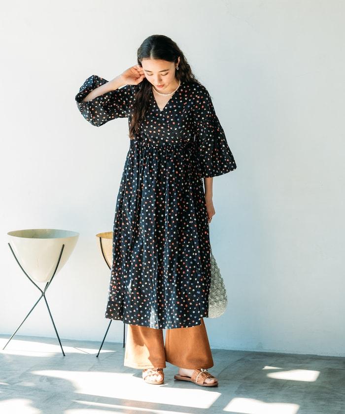 印度風格 長袖連衣裙