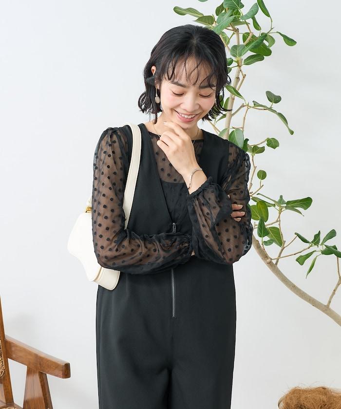 花卉刺繡透視蕾絲襯衫