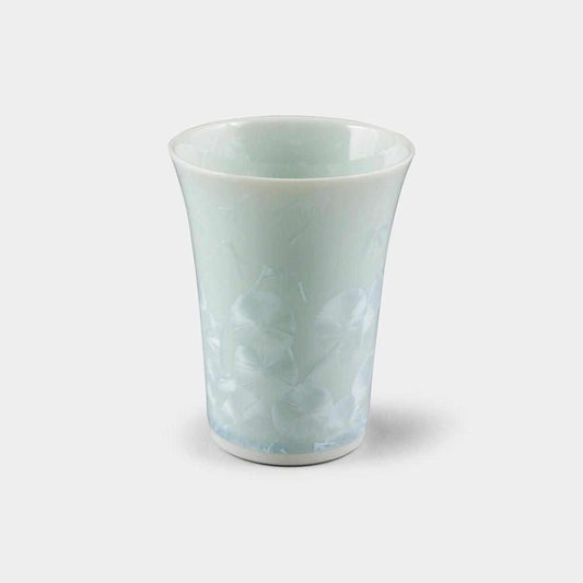花結晶圖案 白色 京燒清水燒 陶葊 萬用杯