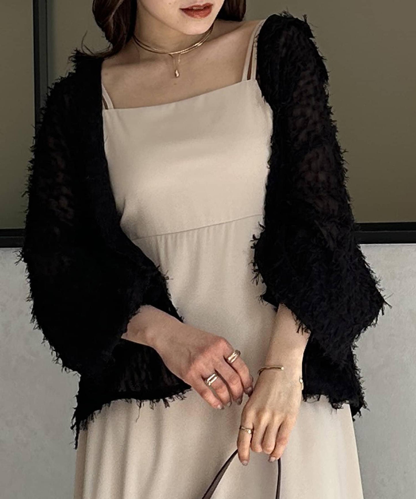 流蘇透視襯衫