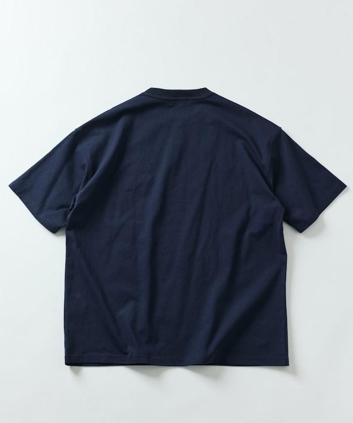 大尺寸 刺繡點綴 圓領 T恤 / 花