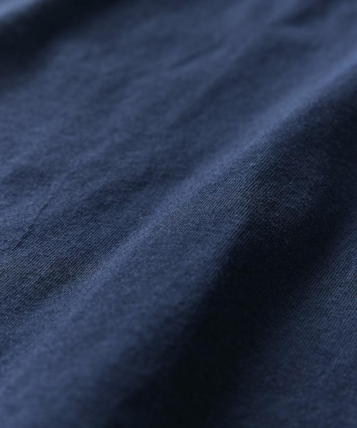大尺寸 刺繡點綴 圓領 T恤 / 花