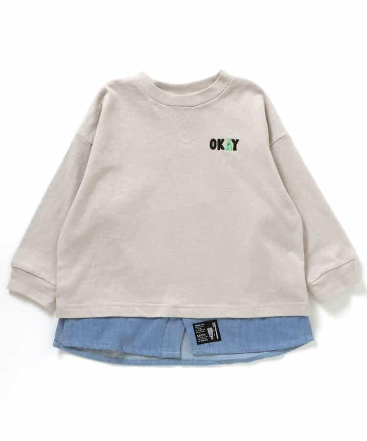 下襬疊層圓領T-shirt