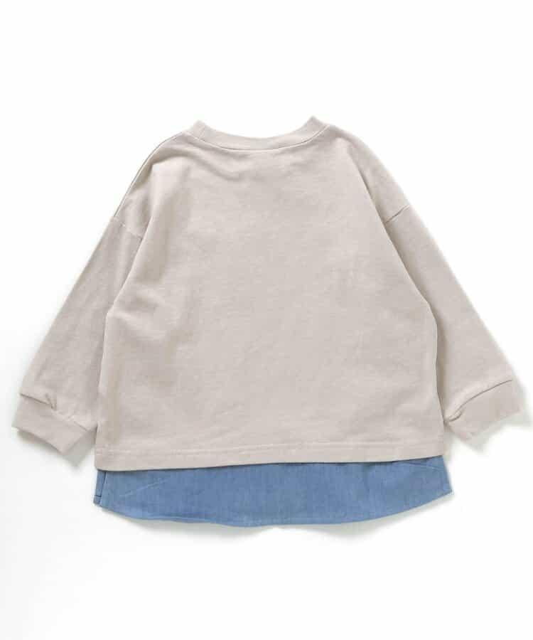下襬疊層圓領T-shirt