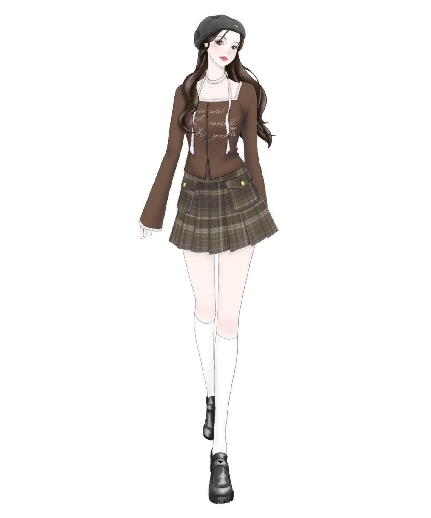 Shion 褶皺迷你裙