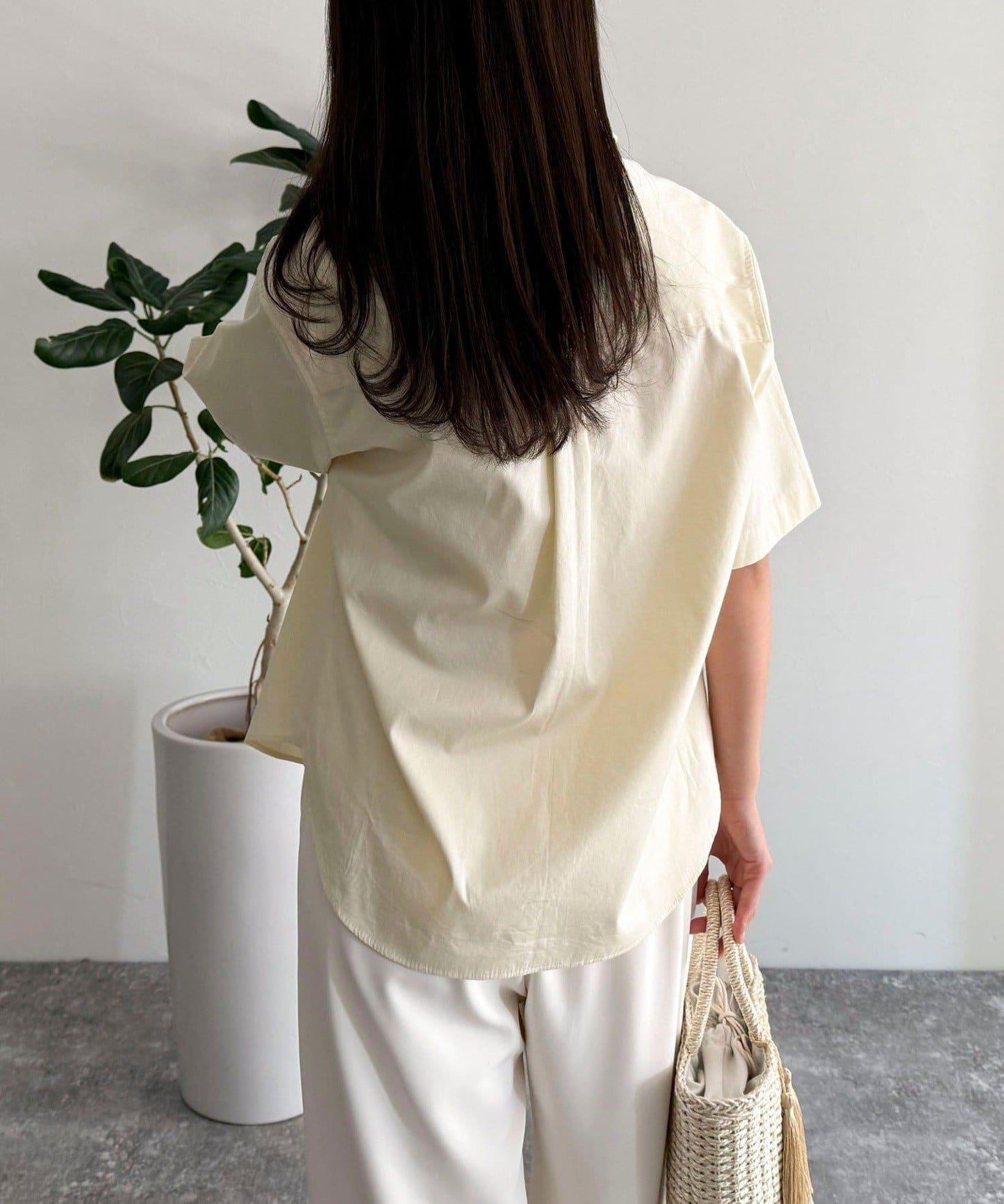 FR刺繡短袖襯衫