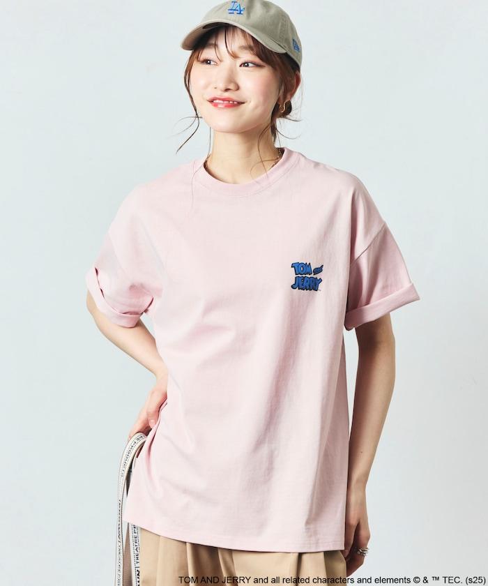 TOM&JERRY / 《貓和老鼠》 聯名 大尺寸 印花背面 圓領 T恤 【限定推出】