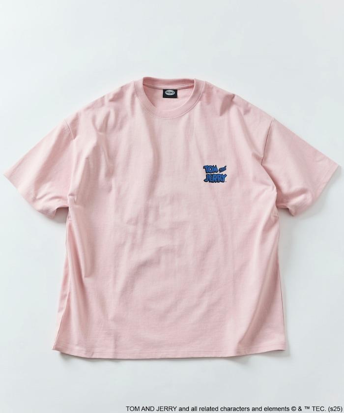 TOM&JERRY / 《貓和老鼠》 聯名 大尺寸 印花背面 圓領 T恤 【限定推出】