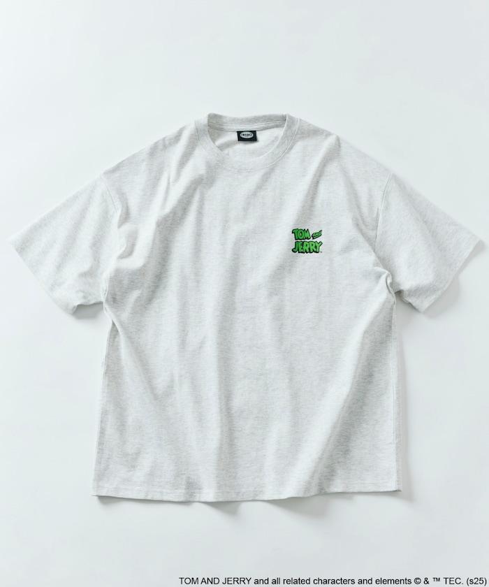 TOM&JERRY / 《貓和老鼠》 聯名 大尺寸 印花背面 圓領 T恤 【限定推出】