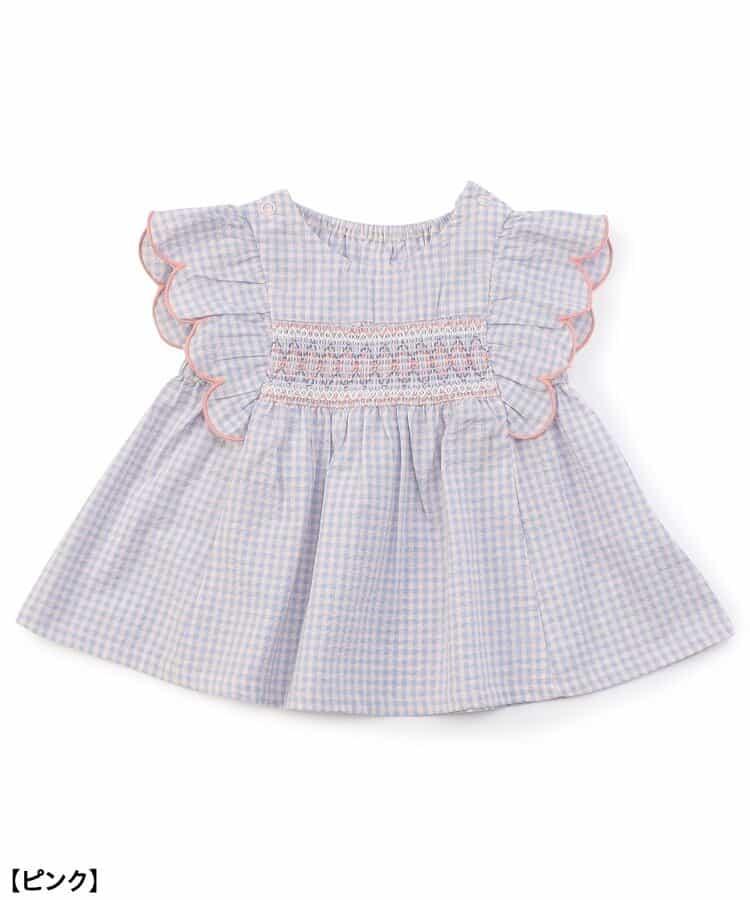【連衣裙】少女風格格紋嬰兒套裝