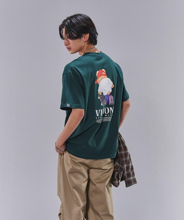 Bear Skate圖案印花T恤