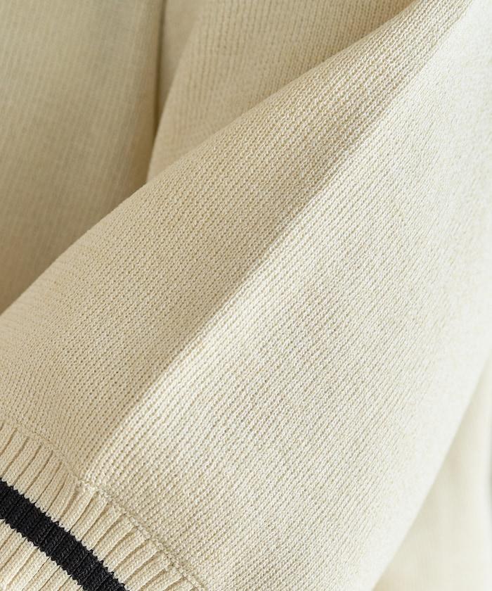 夏季針織連衣裙 線條 短袖 T恤(可手洗)