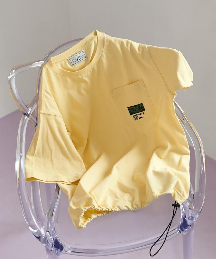 聯名下襬織帶口袋T恤