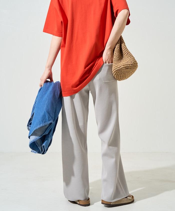 夏季針織寬鬆褲