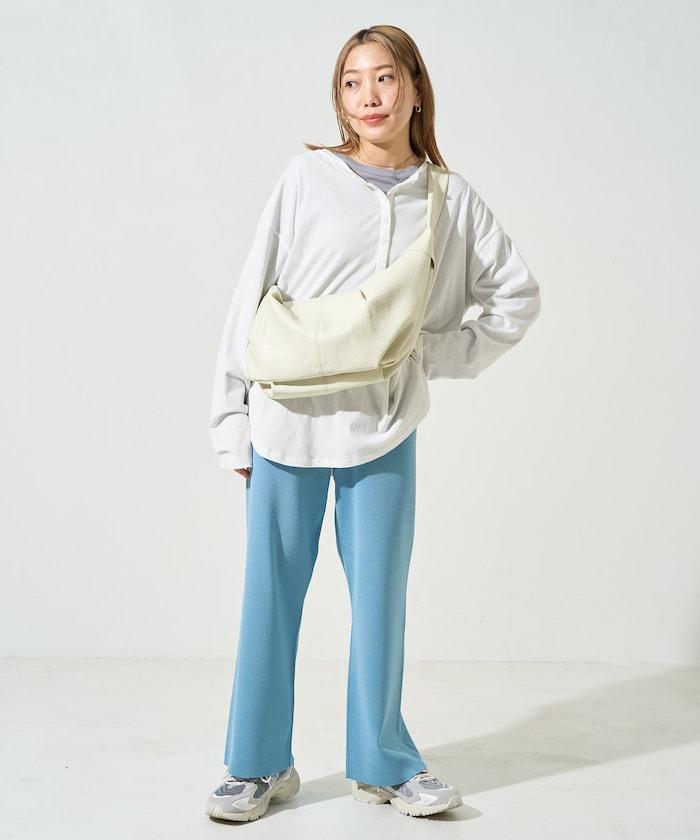 夏季針織寬鬆褲