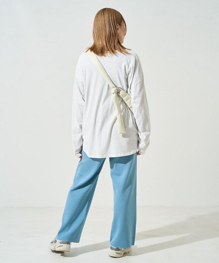 夏季針織寬鬆褲