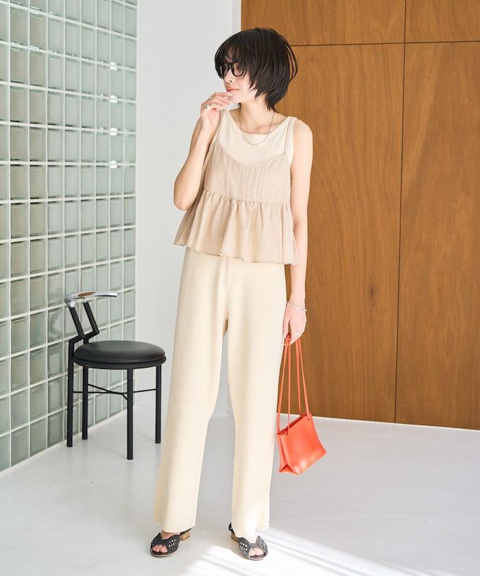 夏季針織寬鬆褲