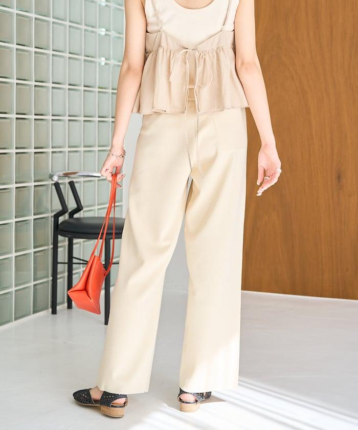 夏季針織寬鬆褲