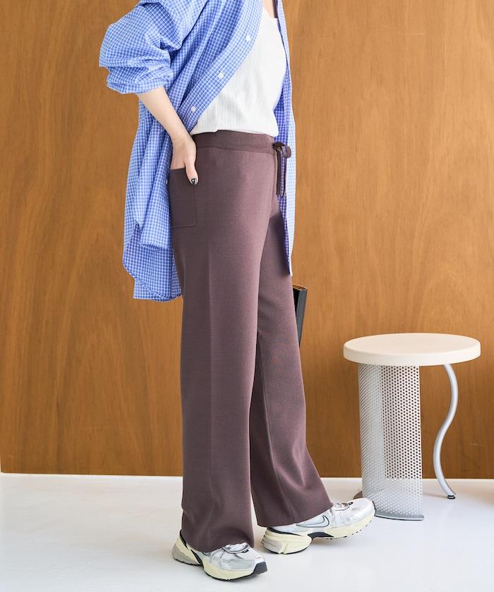 夏季針織寬鬆褲