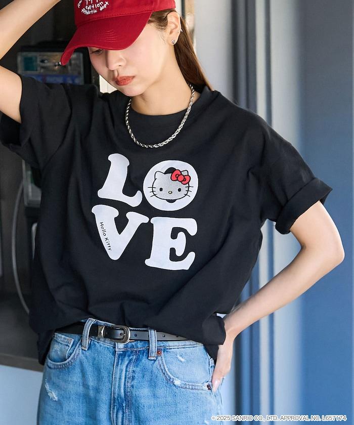 "HELLO KITTY/《Hello Kitty》" LOVE Logo T恤
