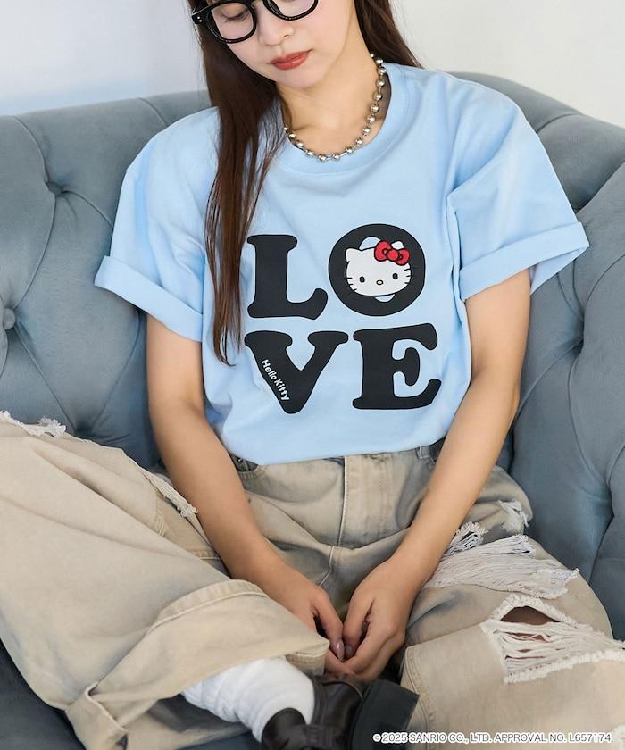 "HELLO KITTY/《Hello Kitty》" LOVE Logo T恤