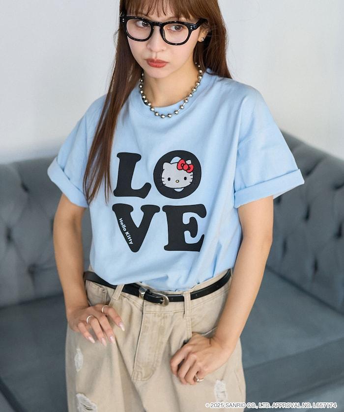"HELLO KITTY/《Hello Kitty》" LOVE Logo T恤
