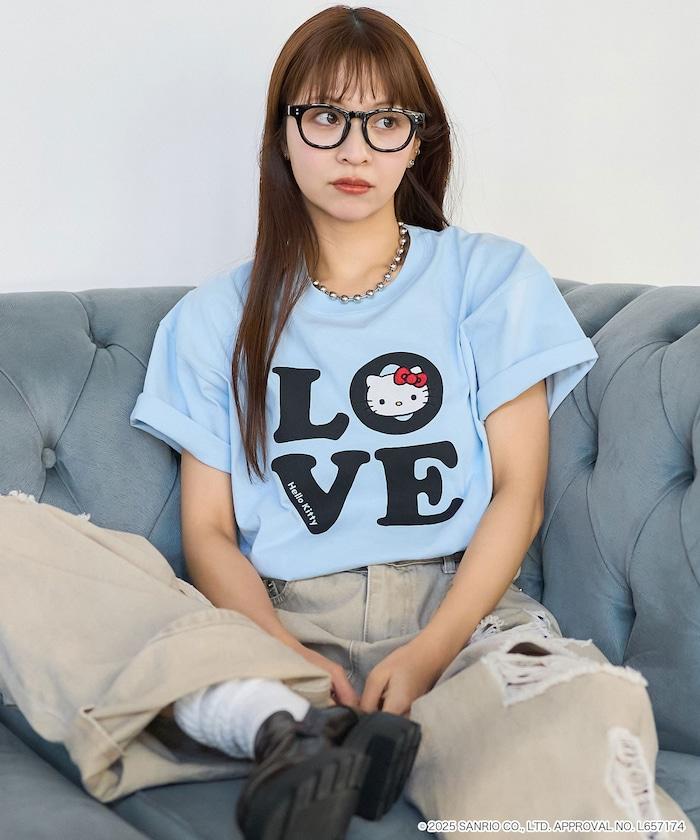 "HELLO KITTY/《Hello Kitty》" LOVE Logo T恤