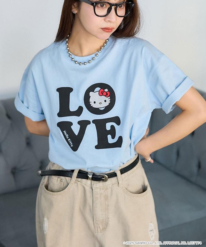 "HELLO KITTY/《Hello Kitty》" LOVE Logo T恤