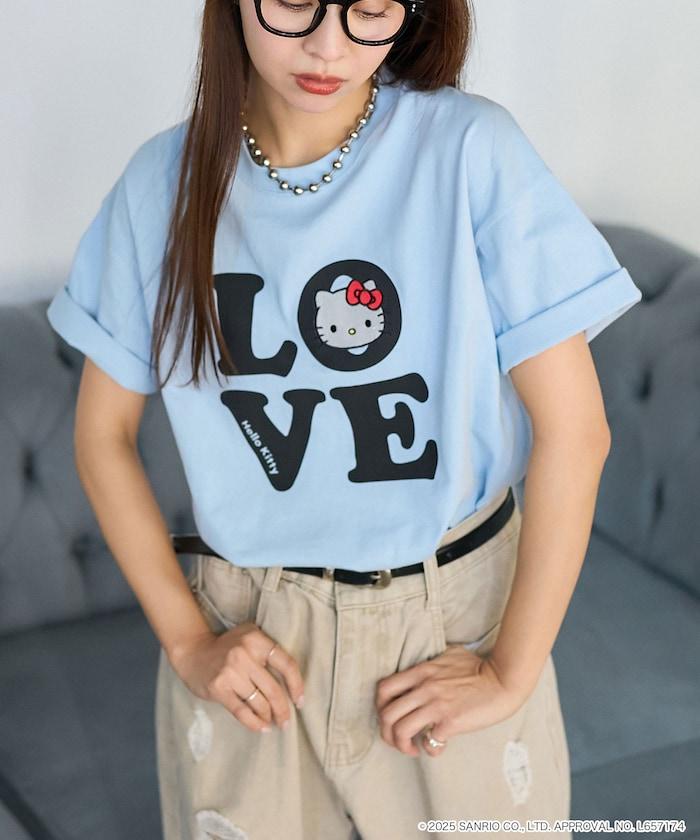 "HELLO KITTY/《Hello Kitty》" LOVE Logo T恤