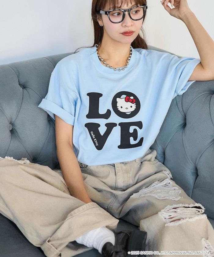 "HELLO KITTY/《Hello Kitty》" LOVE Logo T恤