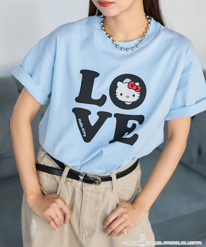 "HELLO KITTY/《Hello Kitty》" LOVE Logo T恤