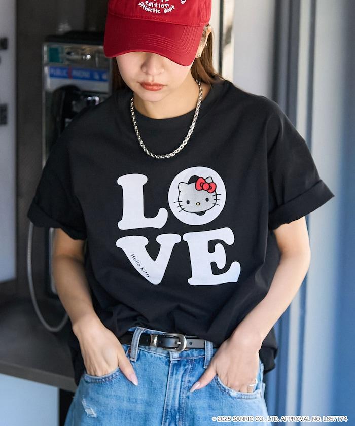 "HELLO KITTY/《Hello Kitty》" LOVE Logo T恤